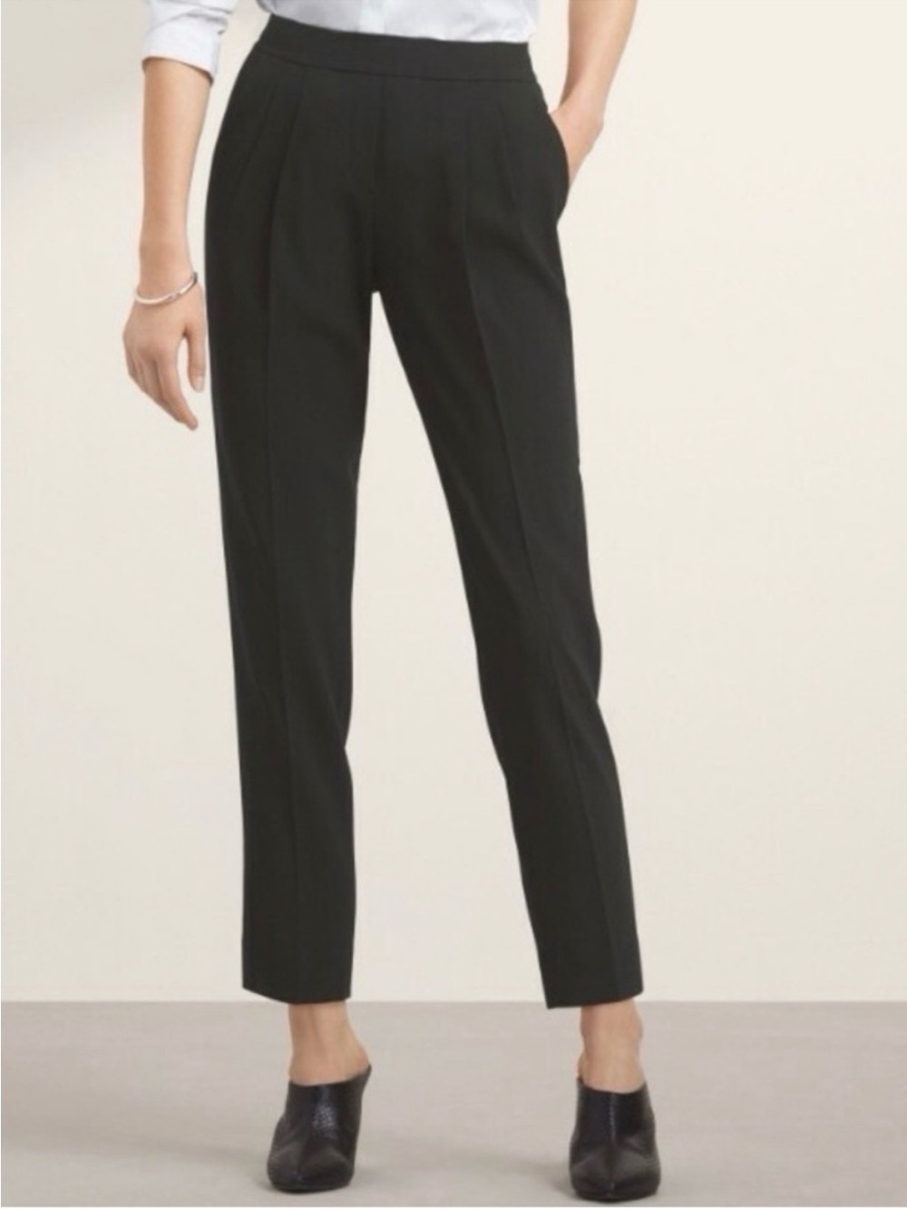 Aritzia Babaton Black Cohen High Rise Pull On Pants Womens Size 16 with Pockets